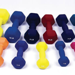 Dumbell Weight Color Vinyl Coated 6 Lb
