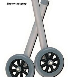 Walker Wheels 5  Fixed With Rear Glide Caps (pair)