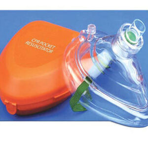 CPR Pocket Mask W/Hard Case & One-Way Valve & O2 Inlet