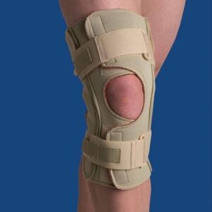 Hinged Knee Wrap Dual Pivot Beige Large