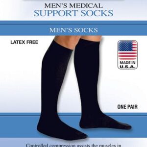 Men's Firm Support Socks 20-30mmHg  Black  Large