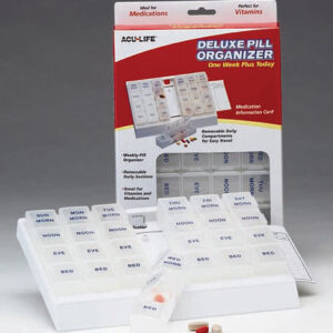 Deluxe Pill Organizer w/28 Com One Week Plus Today'